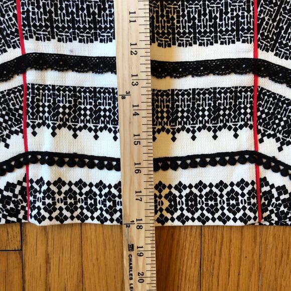 Anthropologie Tabitha NWOT Black White Fair Isle Geo Print Pencil Skirt Size 8P - Picture 5 of 8